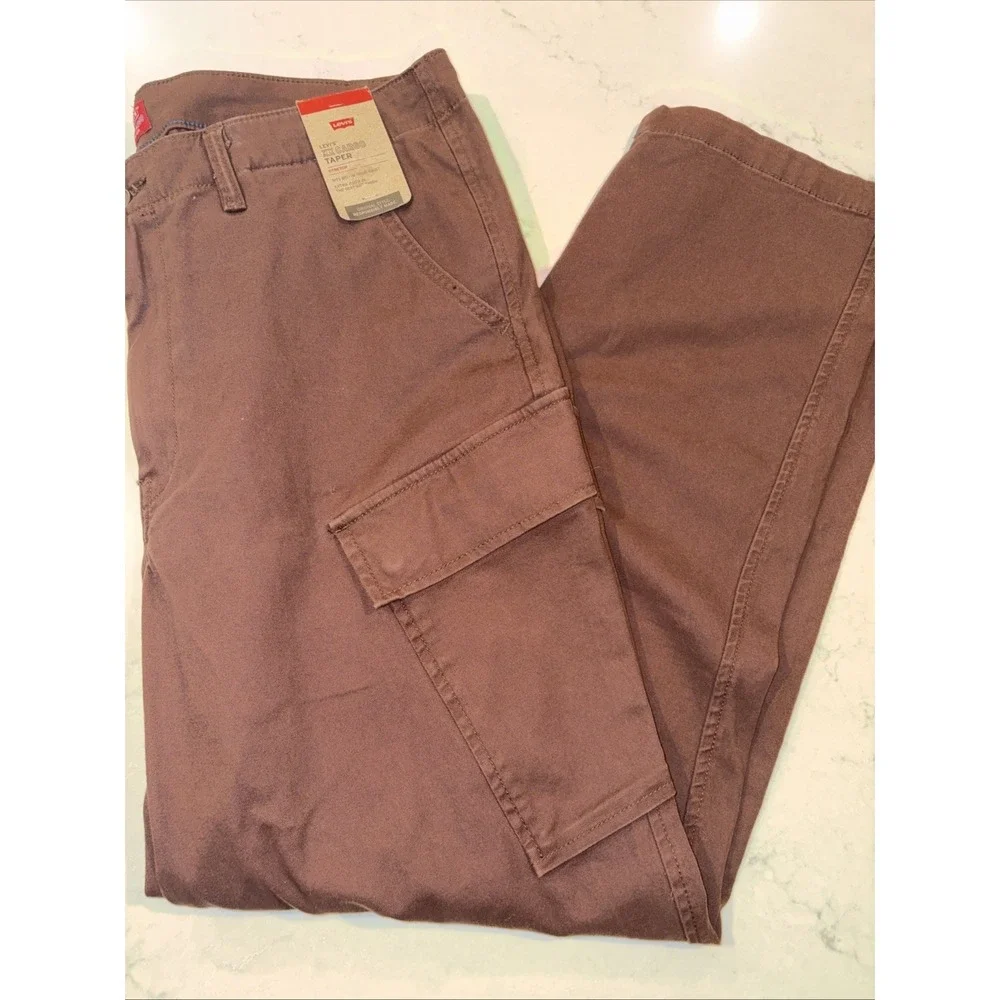 Levi's XX Cargo Taper Jeans Mens 30x30 Brown Cotton‎ Stretch  Utility Streetwear